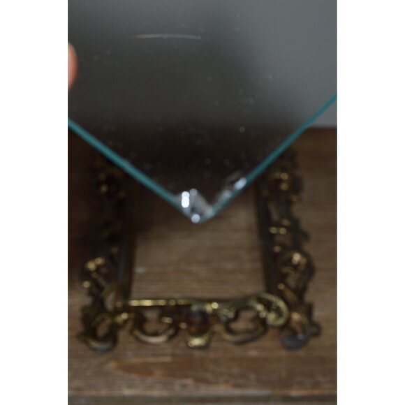 Vintage Metal Ornate Picture Frame Heavy Hollywood Regency Easel Gold Tone READ - Picture 8 of 11